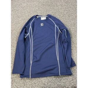 Detroit Tigers Thermal Long Sleeve T Shirt Men's Size Small Blue
